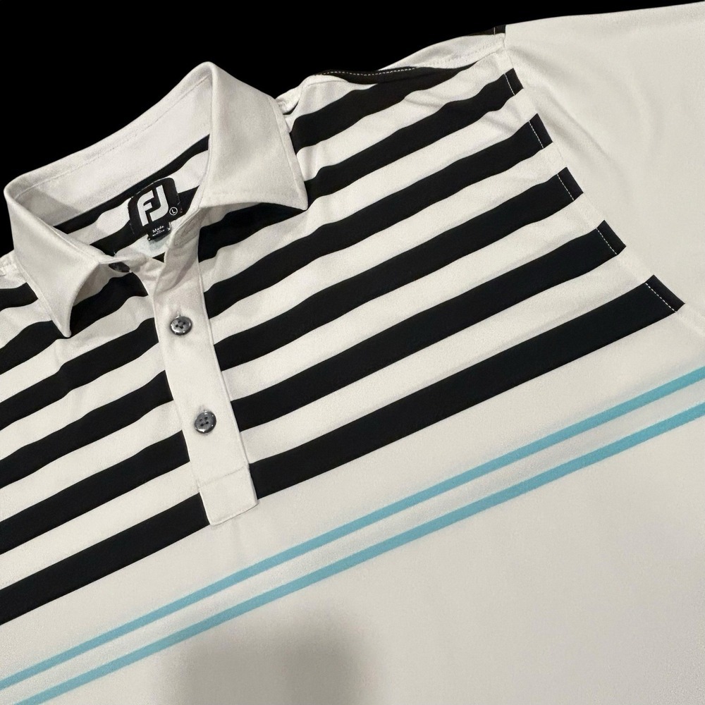 Footjoy x Caledonia Men's Performance Golf Polo Shirt Sz Large Short Sleeve